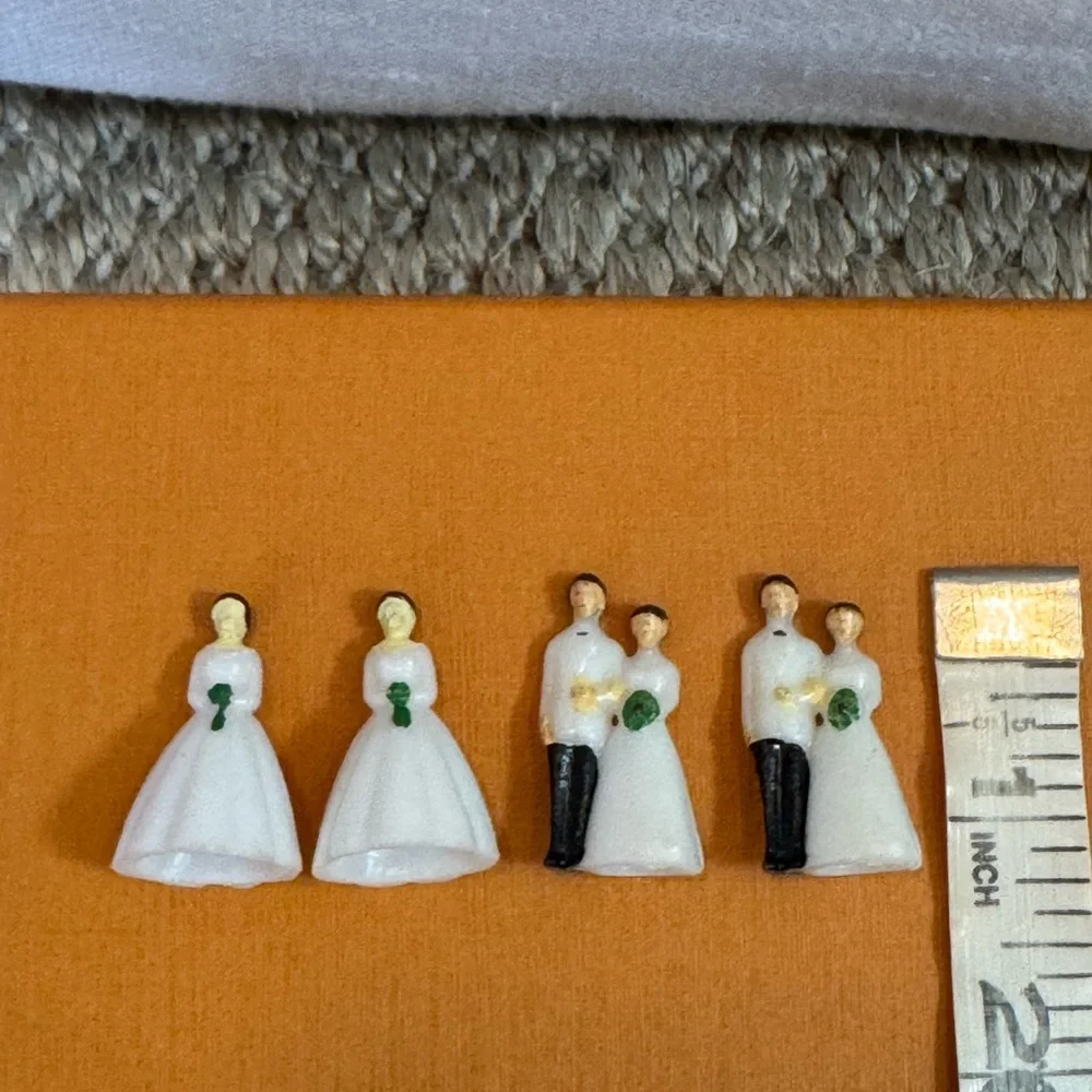 Bride and Groom Cake Toppers - White and Black